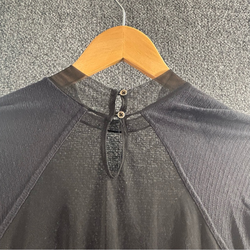 Free People Black Saheli Mesh Detail Top - Picture 5 of 8